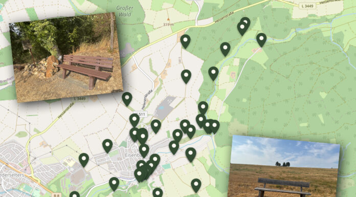 Eisenbach macht mit bei benchmap.de: Ruhebänke digital entdecken